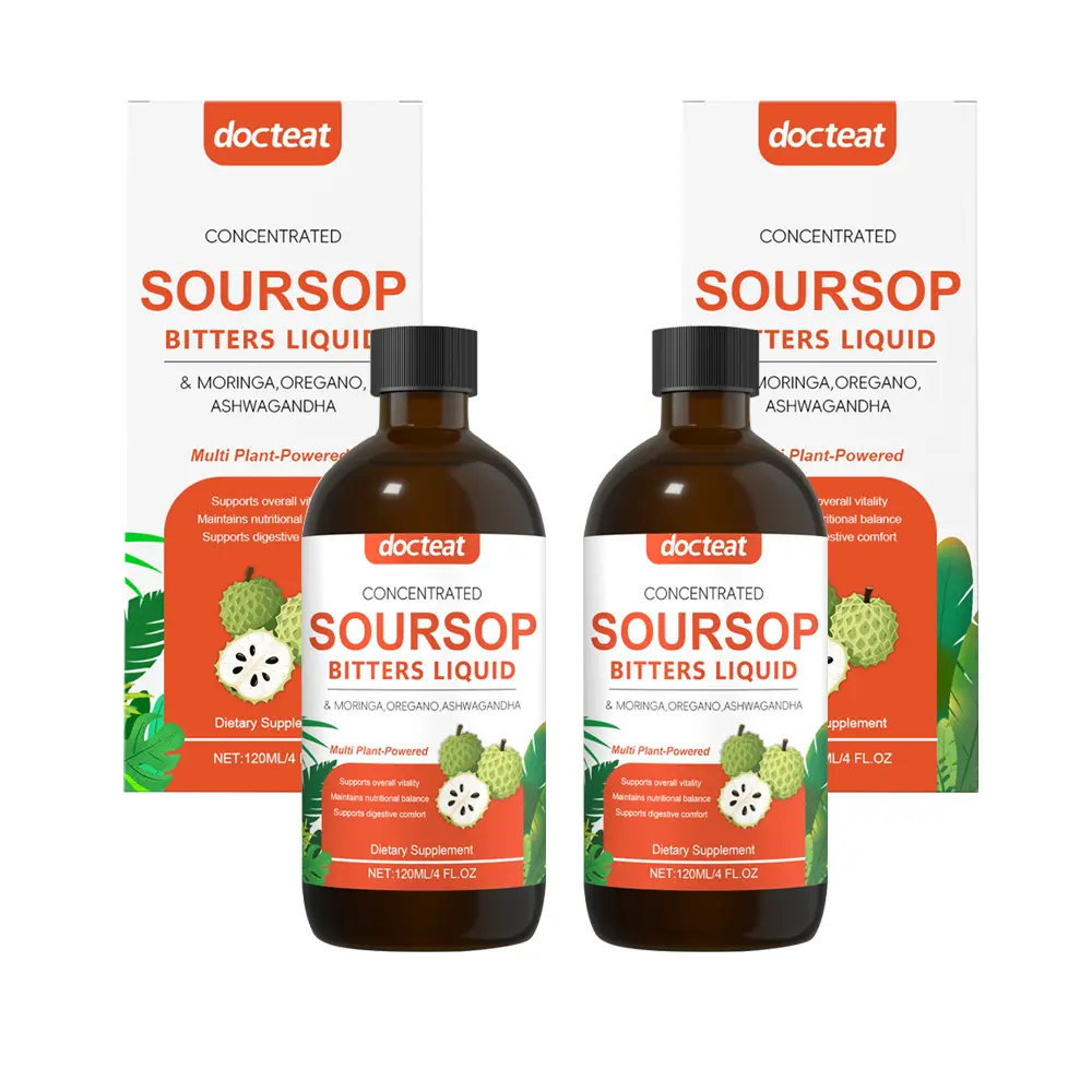 [GRAB 3 NOW] Soursop Bitters Liquid - 120ml Plant-Based Dietary Supplement with Soursop Leaf, Ciguo, Pomegranate Natural Formula for Herbal Detox, Digestive & Gut Health Support