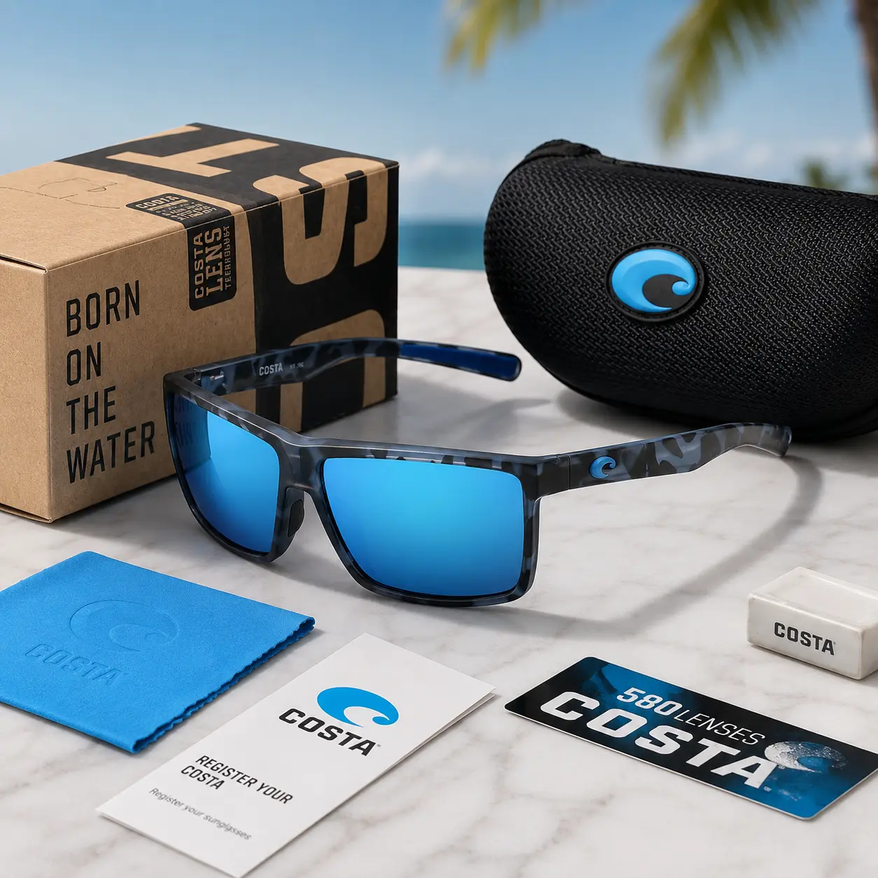 Costa Del Mar Fishing Sunglasses UV Protection, Outdoor Boating Driving Sports Eyewear for Men Women