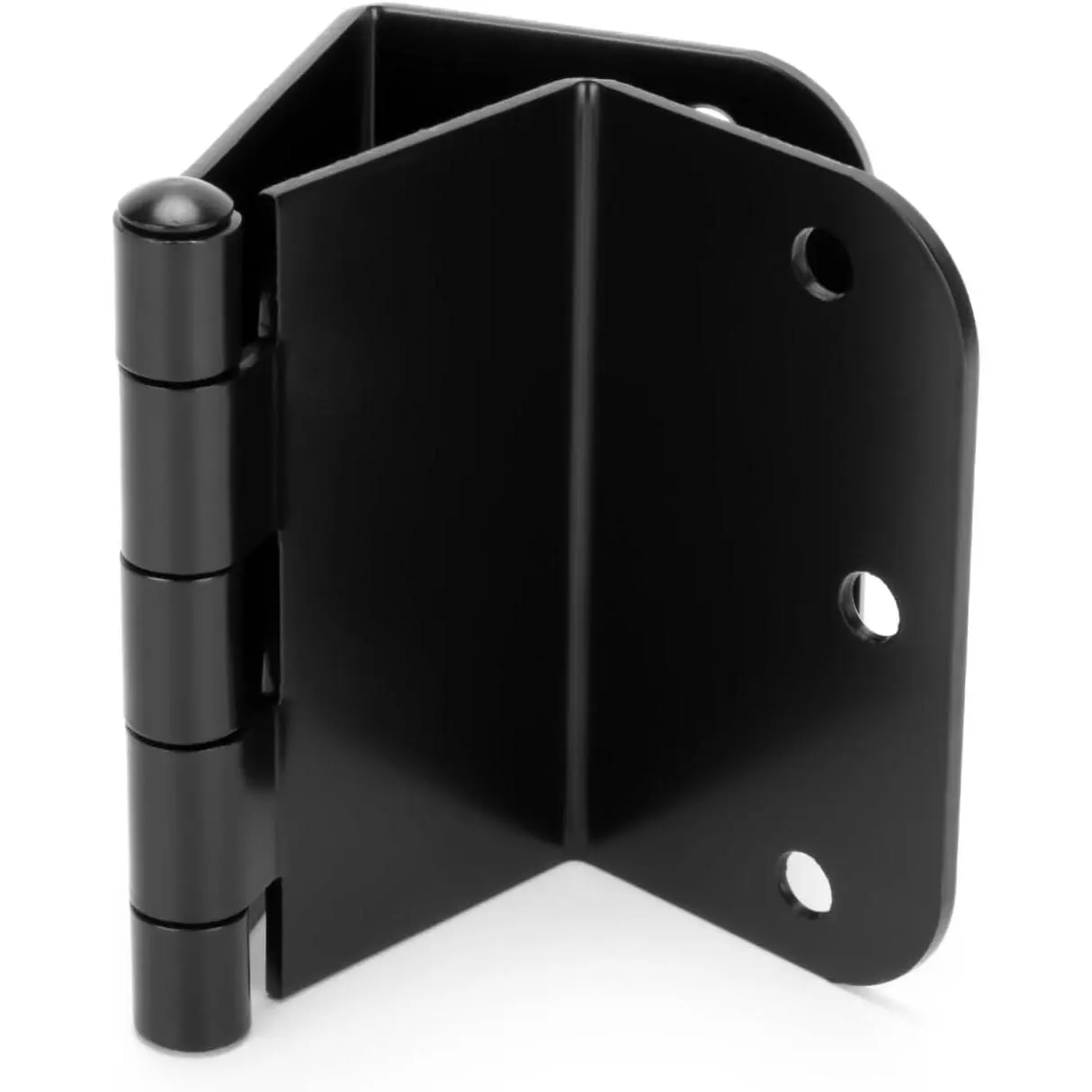 3 Pack Black Swing Clear Expandable Door Hinges 3.5inch with 5/8 Inch Radius Corner, Full Mortise Matte Black Offset Door Hinges