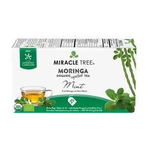 Organic Moringa Tea - Mint - Caffeine-Free Herbal Tea