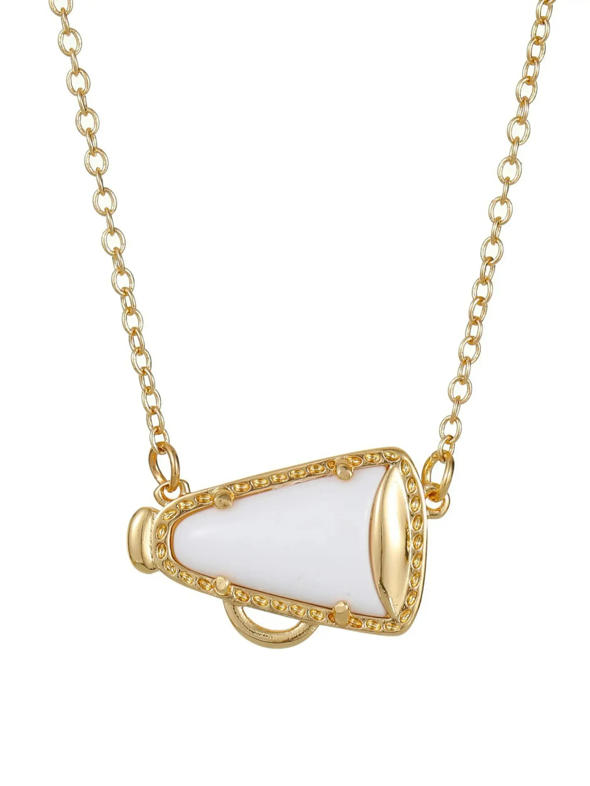 New Cheer Up Horn Pendant Necklace, Cheerleading Support Gift Necklace, Unique Accessory for Fans, Perfect Present for Cheerleaders, Exquisite Jewelry Gift, Alloy Necklace, Trendy Women Bags