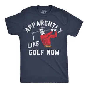 Mens Funny T Shirts Apparently I Golf Now Sarcastic Golfing Graphic Novelty Tee For Men Mens Funny T Shirts Cool Vintage Fashion T-Shirt Gift Classic Menswear Funny Golf Short Sleeve Novelty Tees for Guys Navy -