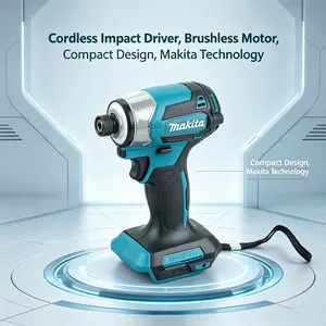 Makita DTD173 18V  Brushless Cordless Impact Driver, 180Nm High Torque Electric Screwdriver, Perfect for Woodworking Projects, Construction Work and Household Repairs