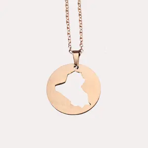 Iraq Map Necklace