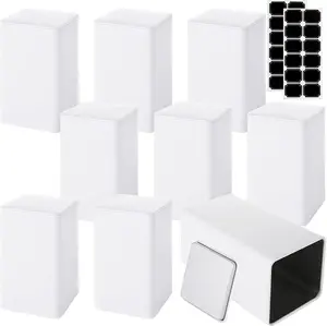 9 Pack Square White Tins, Square Tin Can, Small Tea Tin Canisters, Loose Leaf Tea Containers with Airtight Lids,Tea Containers for Loose Tea, Herbs, Coffee, Cube Sugar