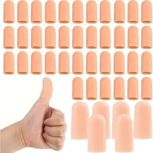 30PCS Silicone Finger Guard Set, 2 Sizes Gel Thumb, Soft Silicone Fingertips, Protectors for Hand Protection, Perfect for Construction, Painting, Gardening & Detailed Tasks, Finger Protection, Hand Safety Gear,Protective Tips