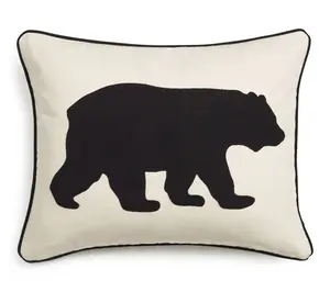 Eddie Bauer Bear Black Cotton 16x20 Breakfast Pillow
