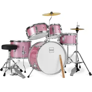 Best Choice Products 5-Piece Kids Beginner Junior Drum Set, Percussion Instrument Starter Kit w/ Stool