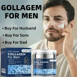 【1/3 bottles】Collagen Men's Anti-Aging Wrinkle Cream, Men'sFace Moisturizer Cream 50g, Skin Firming andTightening Lotion, Firming Hyaluronic AcidMoisturizer Men's Retinol Moisturizing Cream Lightweight Moisture firming  face  cream