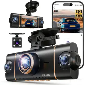 4 Views, 1 Cam! 4-Channel Dash Cam w/ 5GHz WiFi! 🛡️Non-rechargeable, must be used while plugged in. WiFi Car Dashcam Video Dashcam