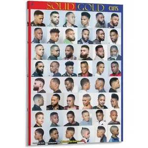 Barbershop Collage Poster for Men's Haircuts Poster Canvas Print Wall Art Modern Classroom Kitchen Bedroom Room Aesthetics Decoration (08*12inch No Framed)