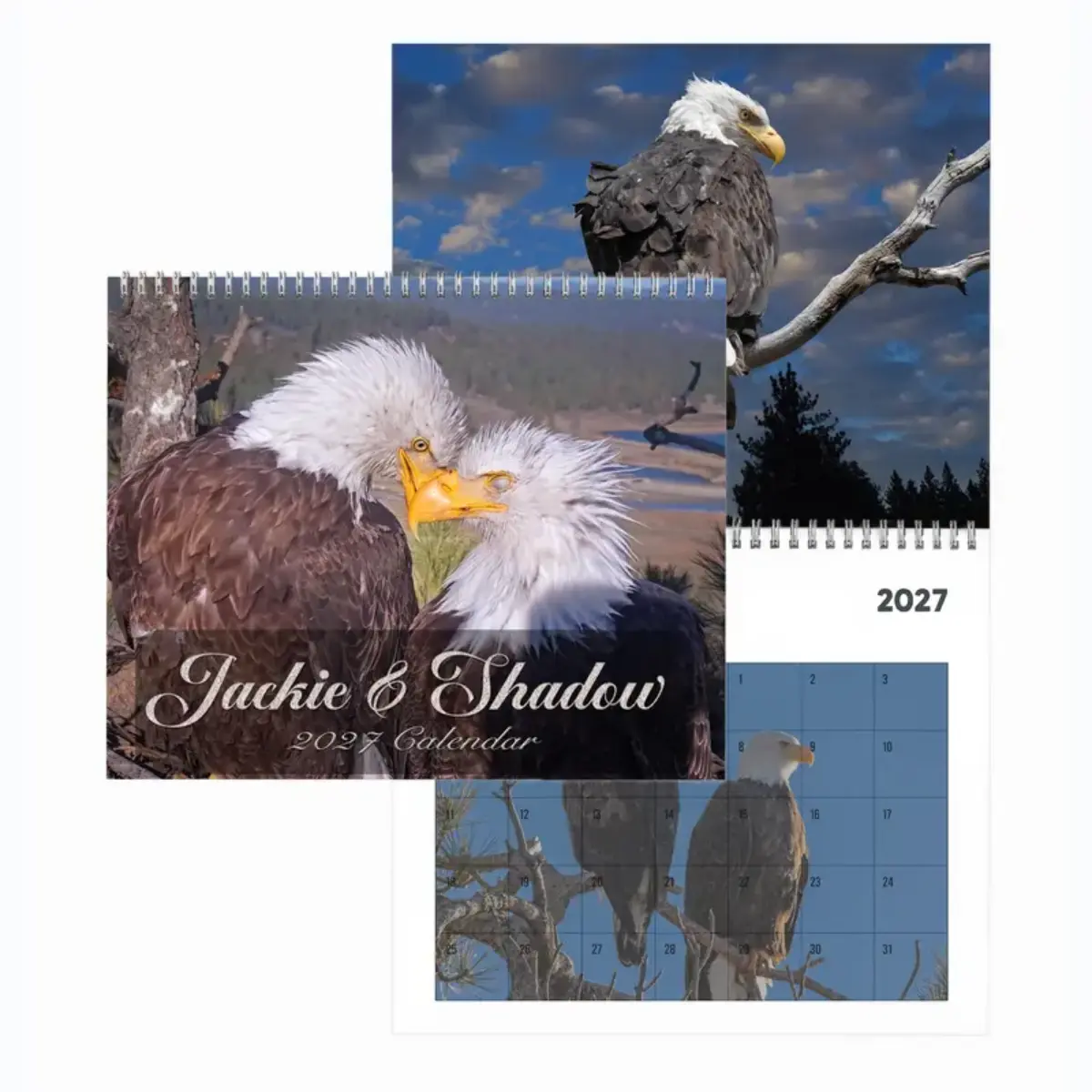 Jackie And Shadow Calendar 2027 ,Big Bear Lake California Eagles Couple,Love Story Jackie&Shadow Wall Calendars 2027