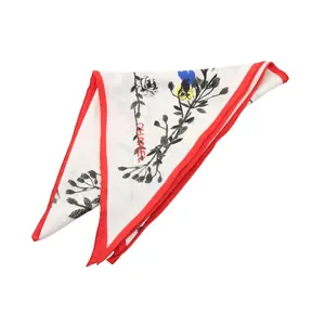 Pre-owned CHANEL Silk Small Leather Goods Floral Scarf