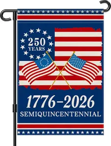 250th Anniversary America Garden Flag, 250 Anniversary USA Flag 1776-2026 Commemorative Patriotic 250 Years Banner 4th of July Yard Sign Double-Sided Waterproof Garden Flag 12x18 Inch