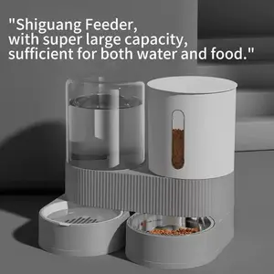 New Automatic Cat and Dog Feeder & Water Dispenser Combo Dog Bowl and Cat Bowl Two-in-One Water Dispenser