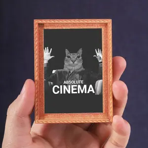 1PC Funny Cat Refrigerator Magnet, Mini Photo Frame Fridge Magnet, Quirky Animal Refrigerator Magnet, Refrigerator Decorating Magnet, Great Family Decor Gift