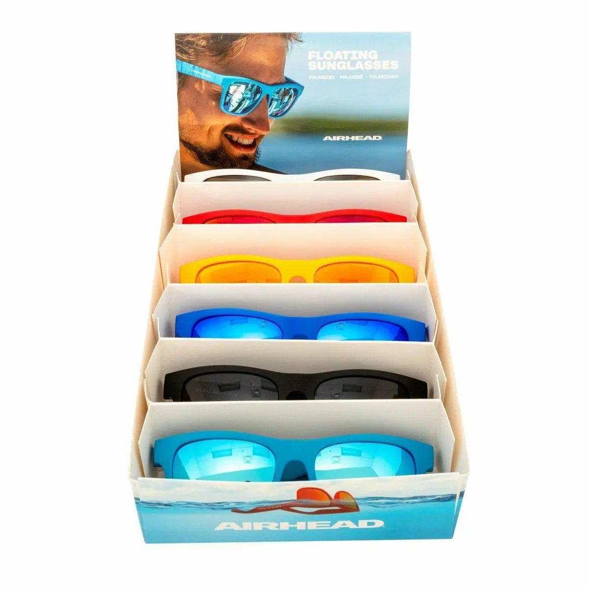 Airhead Floating Sports Sunglasses with a Trendy and Unique Design, Protective Eyewear for Boating, Fishing, and Water Sports, Durable, Easy Storage, Swim Float Sports Eyewear