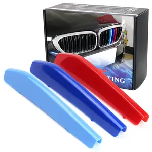 iJDMTOY Exact Fit M-Color Grille Insert Trims For 2017-2020 BMW G30/G31 5 Series 520i 530i 540i 550i etc w/Standard 9-Beam Kidney Grille