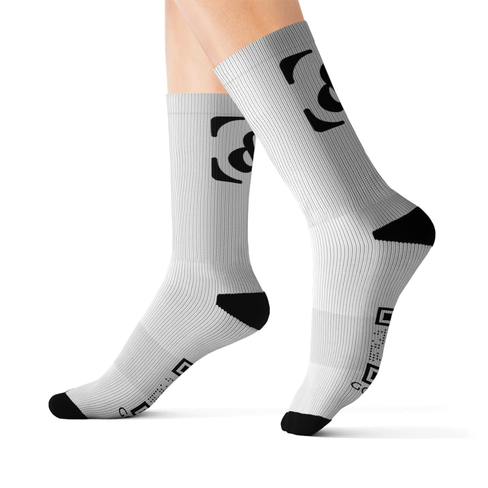 Gods & Gold Men's 083 Heavy-Duty Crew Socks - Stark White Ribbed Knit with Thick-Spun Yarn for Impact Absorption, High Contrast Look, Menswear, Sneakers, Clean Aesthetic, Heavy Knit