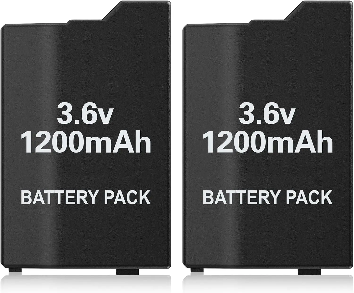 RUNTOGOL 2Pcs Rechargeable Lithium Polymer Battery Packs - 1200mAh Real Capacity, Direct Fit, Long-Lasting Gamer Stuff Replacement for PSP 2000/2001/3000/3001/Lite/Slim Gaming Consoles