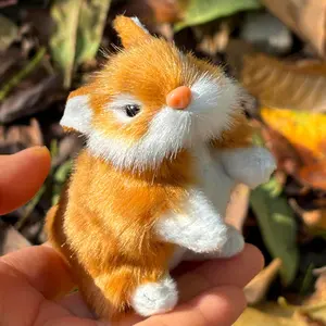 Cute Rabbit Shaped Plush Toy, Realistic Mini Artificial Rabbit, Home Decor Ornament, Ideal Easter Gift & Photography Prop, Stuffed Animal