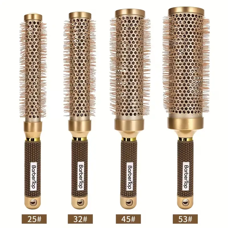 1 Extended Women's Styling Roller Comb, A High-temperature Resistant Professional Round Hair Brush with Nano Thermal Ceramic And Ion Technology, Suitable for Voluminous Bangs And Wavy Curls, Curling Styling Tool (extended Version)