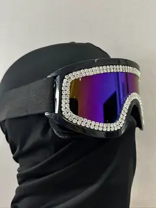 Sporty Skiing Goggles with Four Breathable Holes, Outdoor Windproof Goggles for Skiing, Motorcycle Riding, Skiing Accessories, Protective Gear