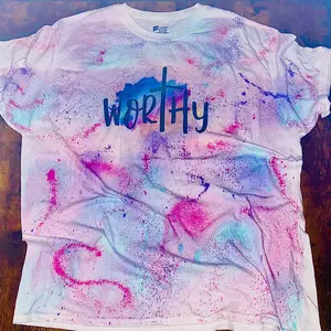 Worthy acrylic spray paint shirt