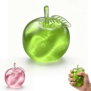 2026 New 2PCS Stress Relief Toy Slow Rising Clear Green Fruit Ball Soft Anxiety Relief Fidget Pinch Sensory Decompression Gift for Adults Durable Compact Desk Fidget