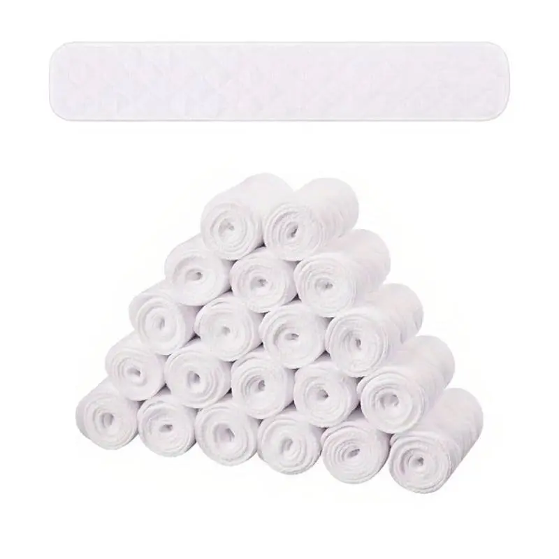 Women's 20 Pcs Removable Bra Liners, 18x3 in 3-Layer Cotton Rectangle Under Breast Pads, Washable for Easy Refresh, Sweat-Absorbent Comfort Supplies for Gifting, Removable Bra Pad