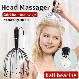 16 Claw Metal Head Massager, 360° Rollers, Deep Relaxation, Stress Relief, Home Use, Unisex, Relaxation Aid, Perfect Christmas Gift