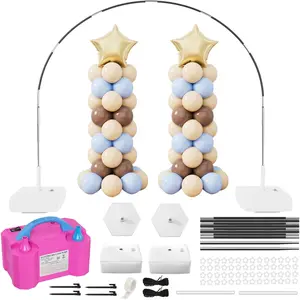 7.2ft Balloon Arch Kit with Pump, Pink, Round, Arch with Pump, Baby Shower, Wedding, Birthday, Graduation, Unisex Adult