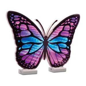 Melrose  17 x 11.5 in. Butterfly Infinity Light, Blue & Purple
