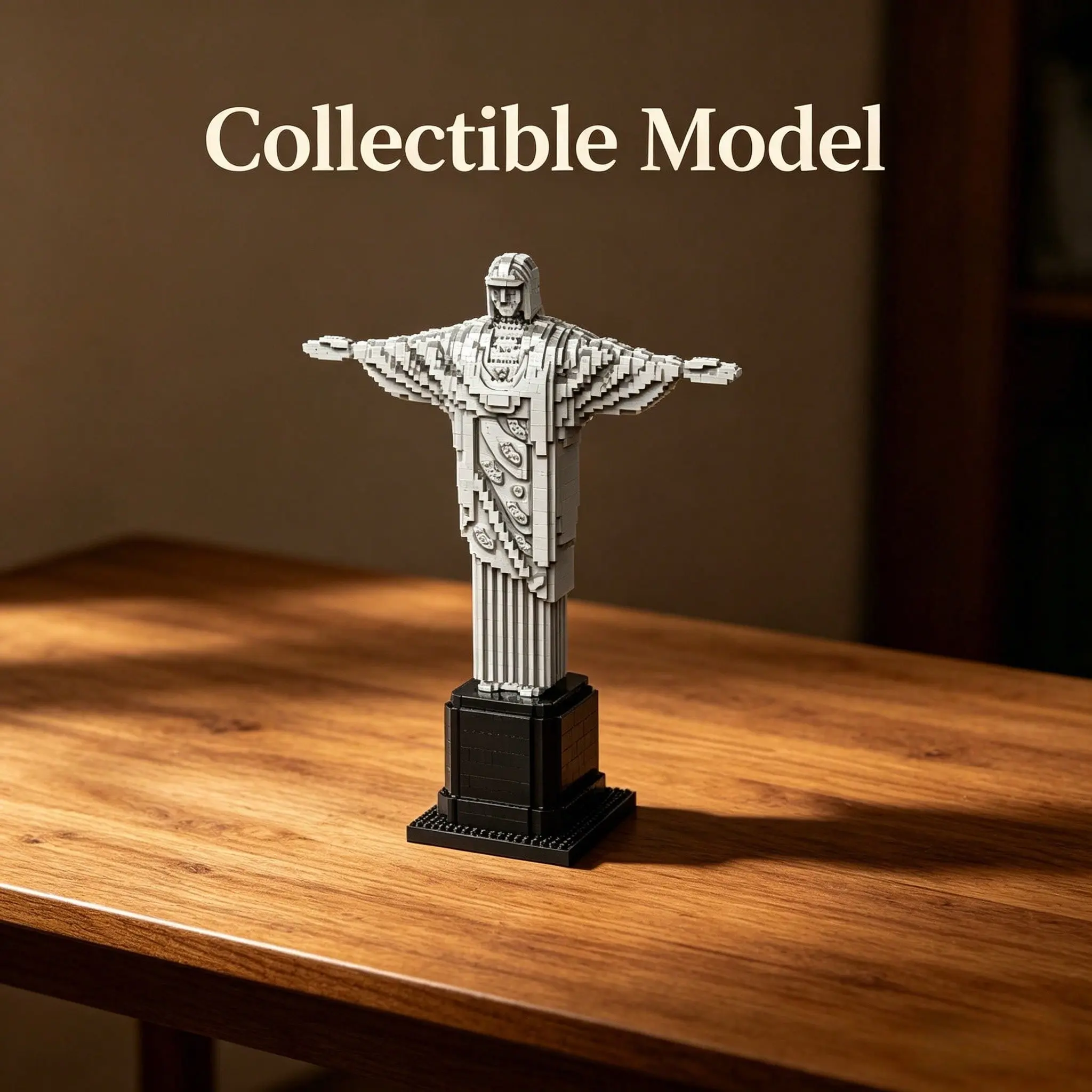 Jesus Statue Micro Mini Blocks, 3D DIY Building Toy, Unique Shapes, Home Decor, Office Desk, Birthday Gift, Holiday Ornament, Religious Home Decor