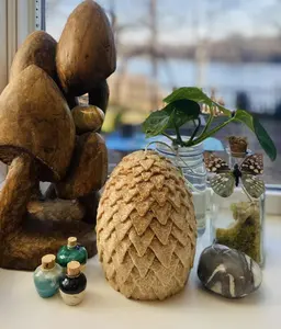 Dragon Egg Candle with crystal dragon inside