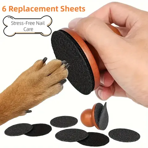 1pc Dog Nail File & Scratch Square - Paw Trimmer, Stress-Free Home Grooming Tool, Claw Grinding & Shortening Accessory, Reduces Snipping Need, Prevents Furniture Damage, Keeps Claws Neat & Comfortable