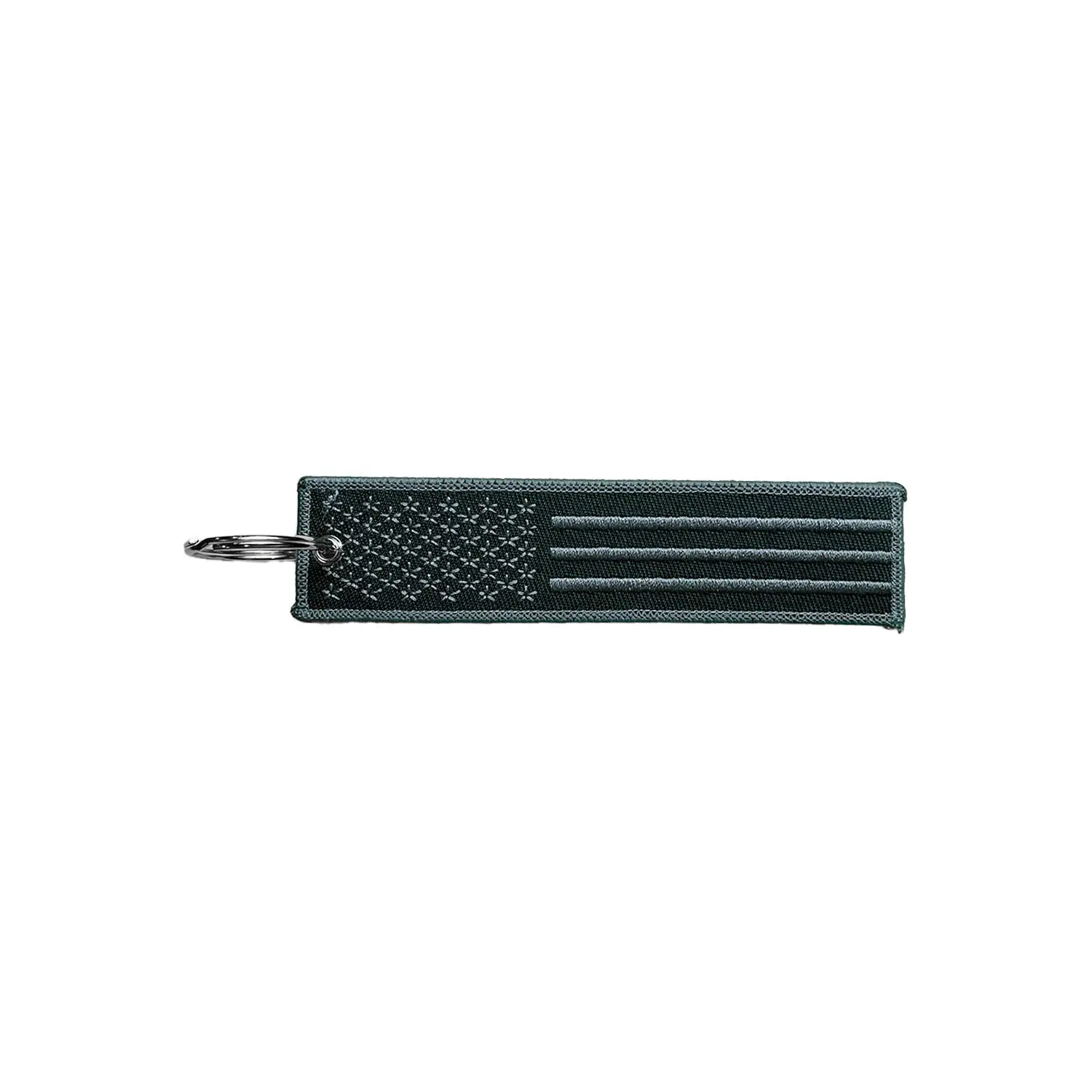 Blacked Out American Flag Patch Keychain