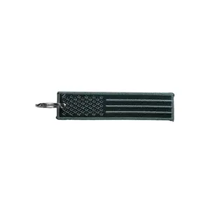 Blacked Out American Flag Patch Keychain