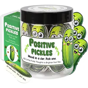 Emotional Supports Pickle Jar, Positive Pickle, Self Care  Birthday Gifts for Women, Teen Girl Gifts Trendy Stuff, White Elephant ,  to School  for Students