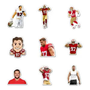 Nick Bosa Pack 9 PCS Sticker Vinyl, Sport Car Wall Kid Phone Book Stickers, Funny Sticker Decal Decor