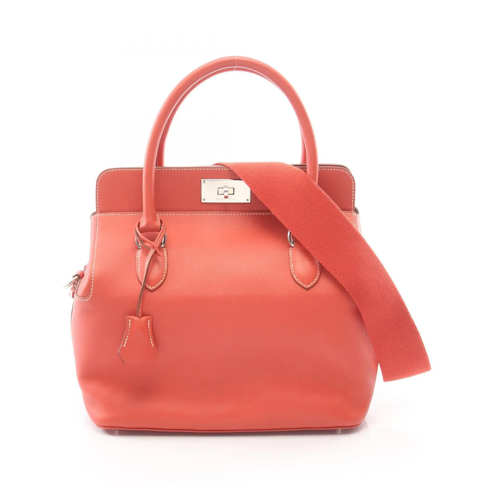Pre-owned HERMÈS Calfskin Shoulder Bags Hermes Toolbox26 Swift 2way bag