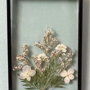 Small Hanging Frame with Pressed Florals - Decorative Floral Display in Framed Design