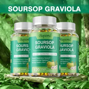 Buporai Soursop Dietary Supplement provides health support for normal digestion, immune function, and skin health. Each bottle