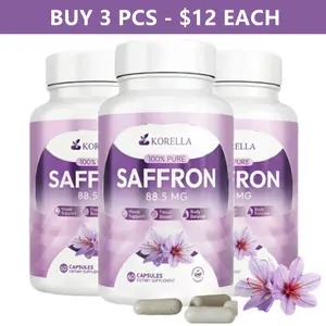 Korella Saffron Extract [88.5mg] for Stress - Mood & Focus – Natural - Mood & Focus & Body Balance in 2 Daily Capsules