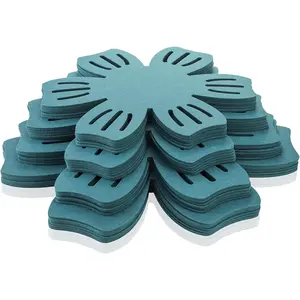 24 Pack Pot and Pan Protectors, 4 Different Size Pans Separator, Anti-Slip Pan Dividers Pads, Felt Cookware Protector Set for Stacking and Protecting Your Cookware, Set of 24, Cyan