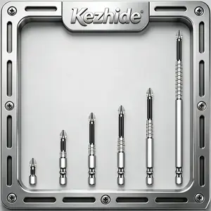 Kezhide K5 Non-slip High Hardness S2 Alloy Steel Bit 5A Black Cross Head Electric Drill Screwdriver Bits 25mm-150mm Metal Bits Set 1/4 Inch Shank