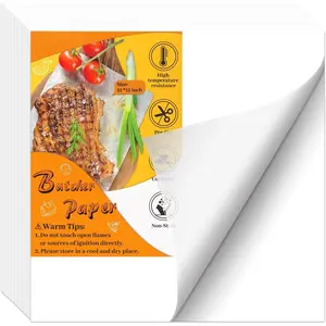 120 count White Butcher Paper 12 x 12 inch No Wax Disposable Butcher Paper Precut Square Wrapping Paper for Sublimation  Meats