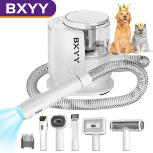 BXYY  5 in 1 Dog Grooming Kit, 1.5L Dust Cup, Shedding Brush, Electric Clipper & Hair Remover Roller for Dogs & Cats Cleaning Tools, Pet Supplies