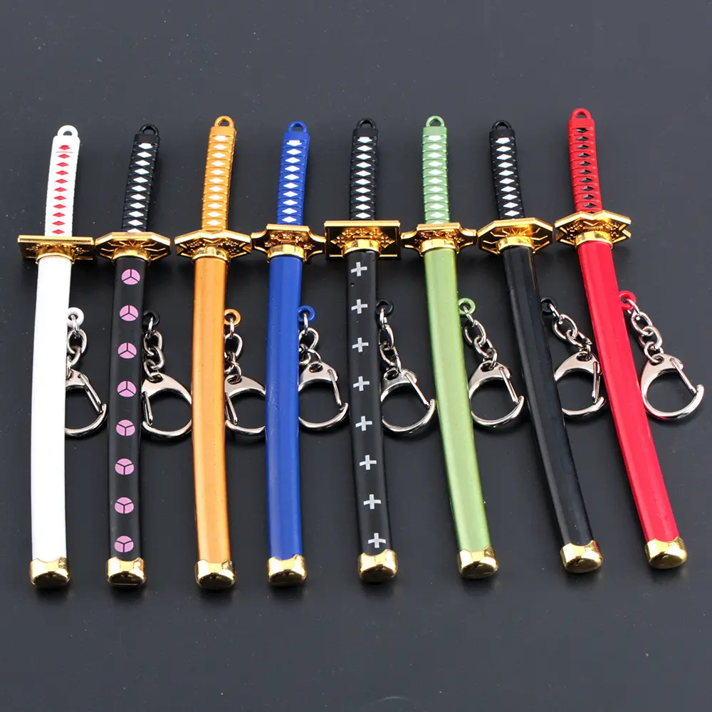 Personalized Manga Style Sword Form Keychain, Stylish Unisex Keyring, Creative Keychain Decor, Cool Backpack Accessory, Gift for Friends, Stylish Keyring