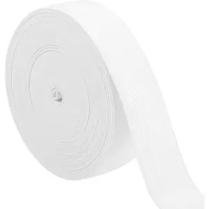 1.5 Inch (3.8cm) 16 Yards White Double-Side Sewing Elastic Band Elastic Waistband for Skirts Cloth